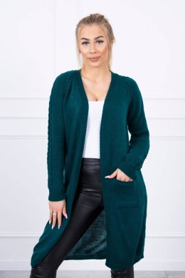 Sweter z kieszeniami zielony