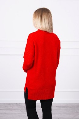 Sweter ze stójką czerwony