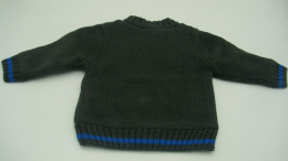Ciemno szary rozpinany sweterek rozm.62/68 cm