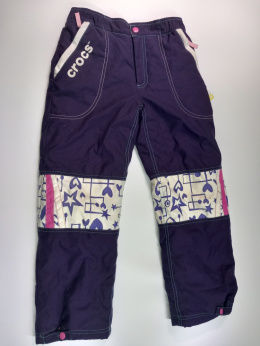 Fioletowe spodnie narciarskie rozm. 8lat
