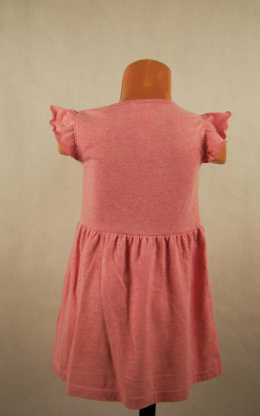 Ciemno różowa sukienka z pieskami rozm. 98 cm