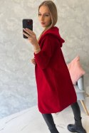 Sweter z kapturem czerwony