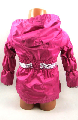 Ciemno różowa kurtka z kapturem rozm.92cm
