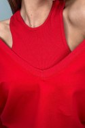 Komplet 3-częściowy bluza + top + legginsy czerwony