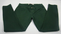Ciemno zielone spodnie jeansowe 40