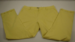 Żółte spodnie z prostą nogawką 42