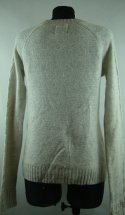 Sweter ecru z warkoczami 36