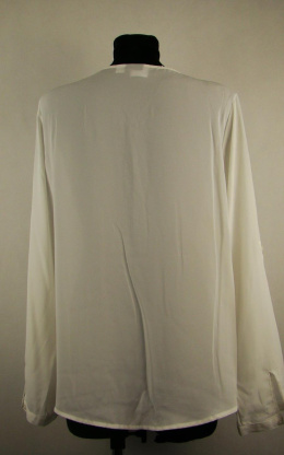 Biała bluzka z suwakiem 44