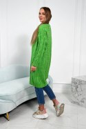Sweter z warkoczowym splotem jasno zielony
