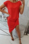 Sukienka asymetryczna czerwona