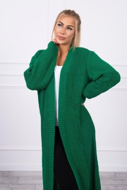 Sweter długi kardigan zielony