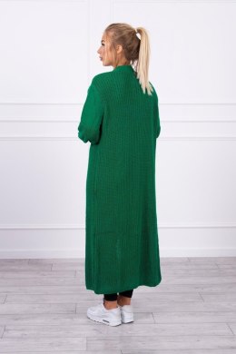 Sweter długi kardigan zielony