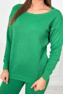 Komplet sweterkowy Bluza + Spodnie zielony