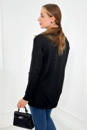 Sweter z kieszeniami z przodu czarny