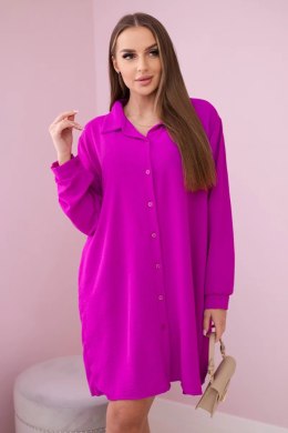 Koszula długa z wiskozą ciemno fioletowa
