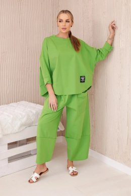 Komplet new punto bluza + spodnie jasny zielony