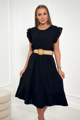 Sukienka z falbankami czarna