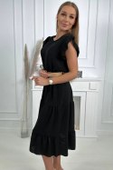 Sukienka z falbankami czarna