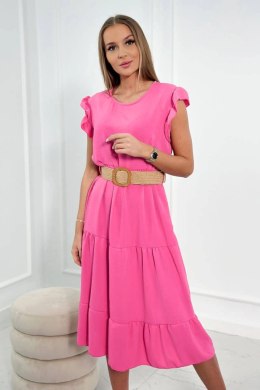 Sukienka z falbankami różowy