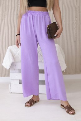 Spodnie z szeroką nogawką fioletowe
