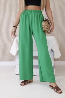 Spodnie z szeroką nogawką zielone